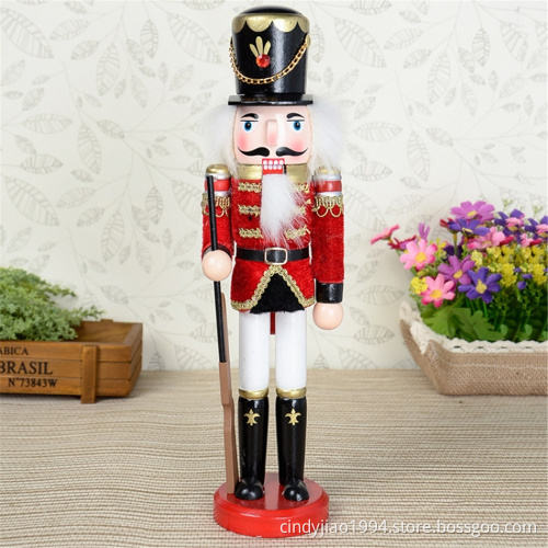 Christmas decorative soldier figurine wooden nutcracker gifts with 30CM